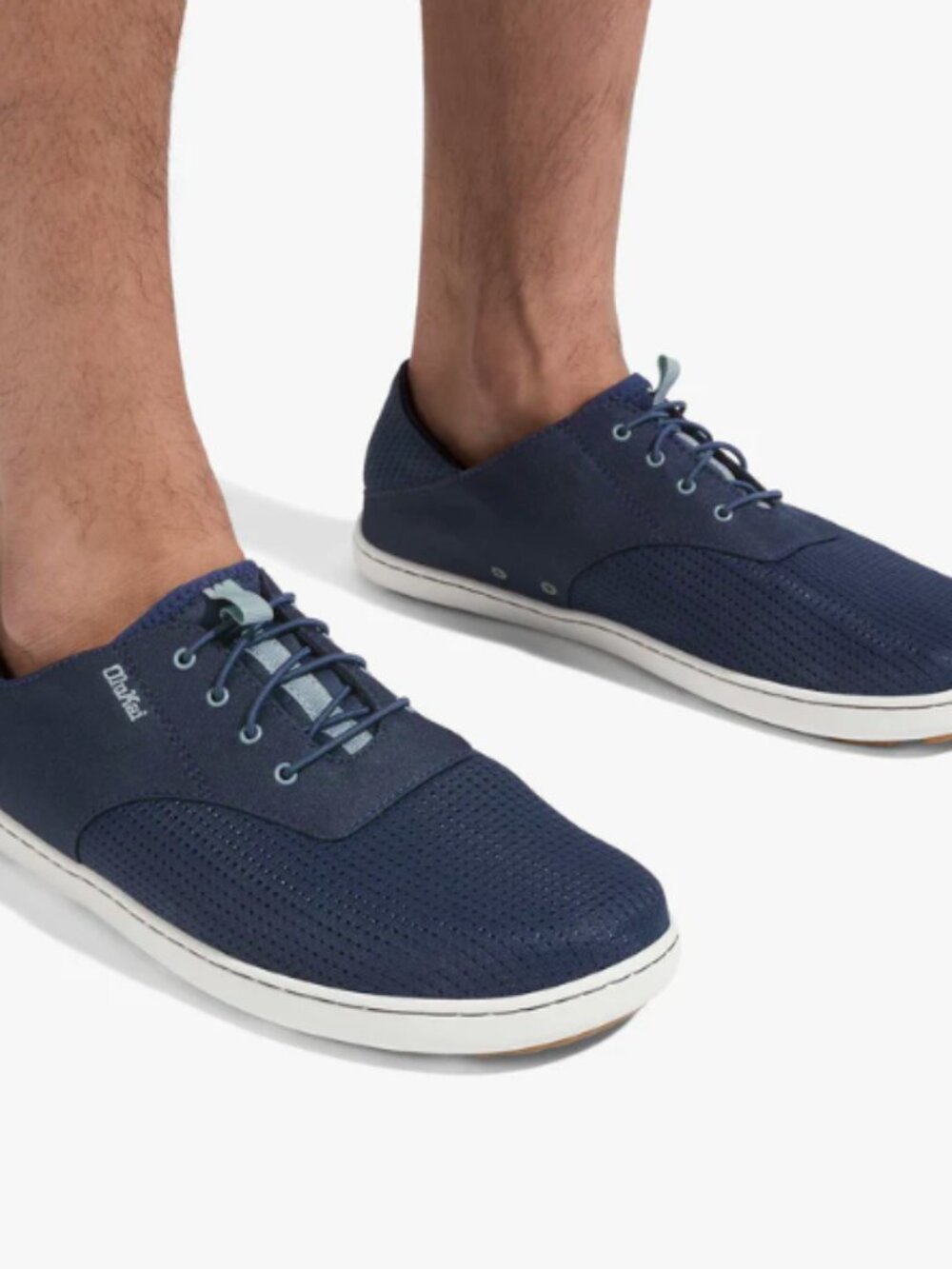 OluKai Navy Nohea Moku No Tie Fishing Beach Boat Shoes Men Size 14 - Picture 8 of 10